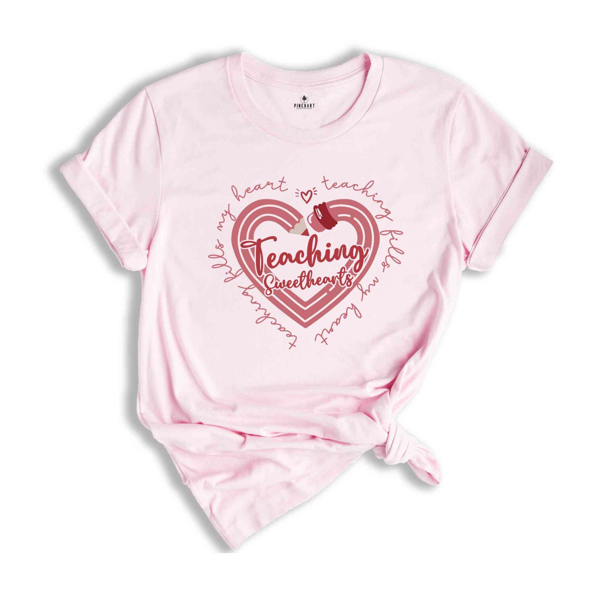 Teaching Sweethearts Shirt, Teacher Gift, Womens Teacher Shirt, Teacher Valentines Day Tee, Teacher Wife Shirt