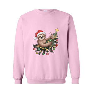 Sloth Christmas Sweatshirt, Slothmas Hoodie, Funny Sloth Sweater, Sloth Lover Gift, Cute Sloth Hoodie, Holiday Hoodie, Merry Hoodie