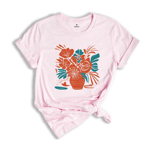 Boho Flowers Tee, Abstract Flowers, Boho Flowers, Abstract Daisies Tee, Floral Tshirt, Flower Lovers Tee