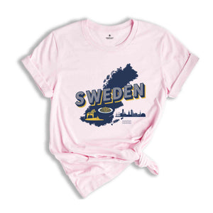 Retro Sweden Shirt, Sweden Travel Shirt, Country Travel Shirt, Shirt For Traveler, Travel Lover Gift, Travel Tee, Trip Shirt