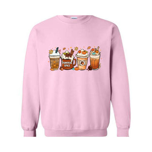 Fall Autumn Coffee Sweatshirt, Pumpkin Spice Sweatshirt, Coffee Lover Sweater, Autumn Sweatshirt, Thanksgiving Gift