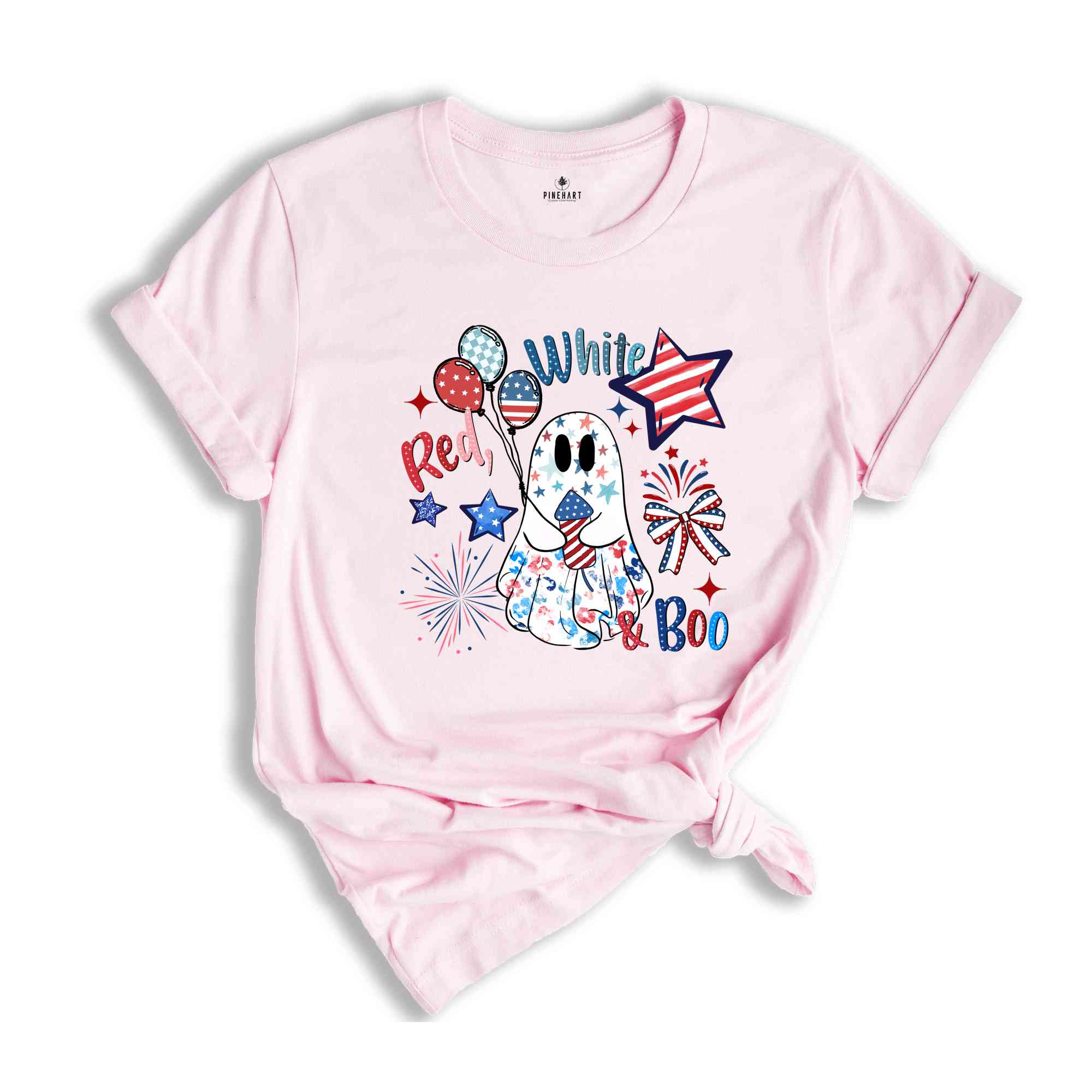 Red White Boo Shirt, Cute 4th Of July Shirt, 4th Of July Shirt, Independence Day Shirt, Patriotic Shirt, USA Shirt, America Shirt, Ghost Tee