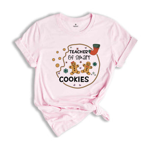 Teacher of Smart Cookies Shirt, Cute Christmas Shirt, Christmas Gift for Teacher, New Year Shirt for Teacher, Gingerbread Shirt, Xmas Shirt