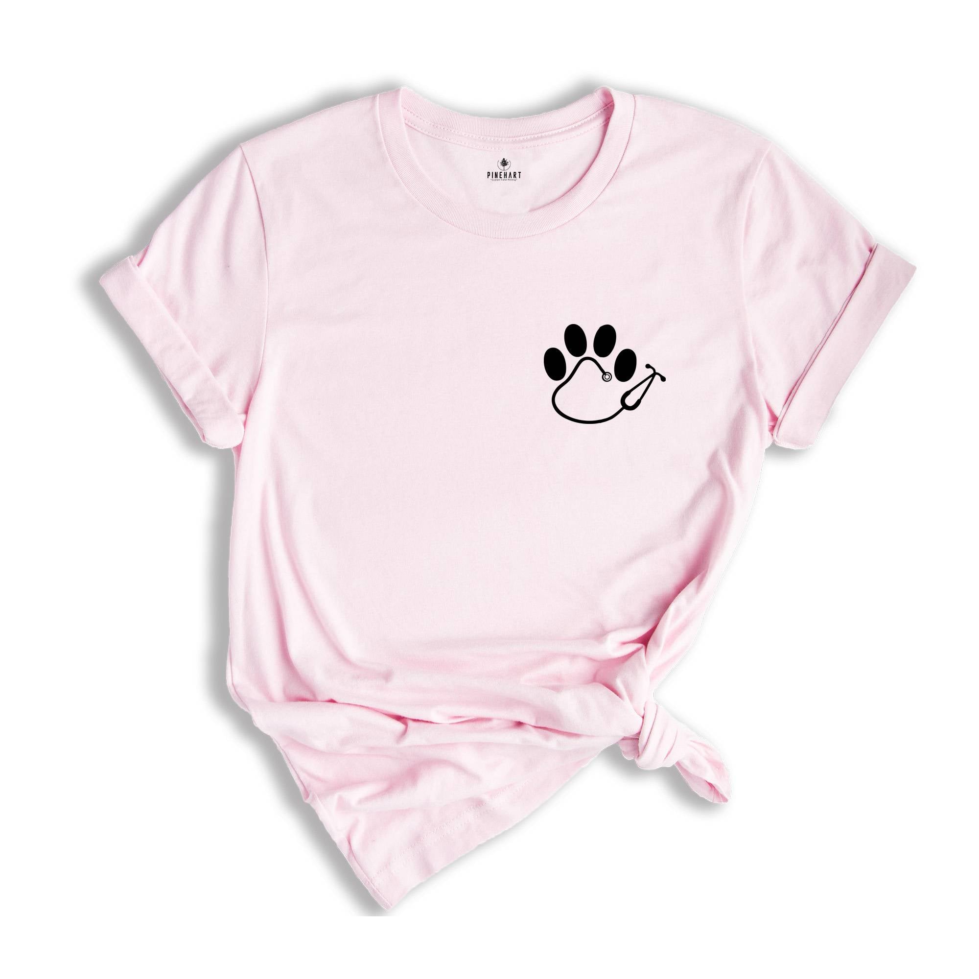 Pocket Vet Tech Shirt, Paw Prints Shirt, Veterinary Technician Gift Tee, Vet Graduation Gift, Vet Tech Week Shirt, Veterinarian Gift