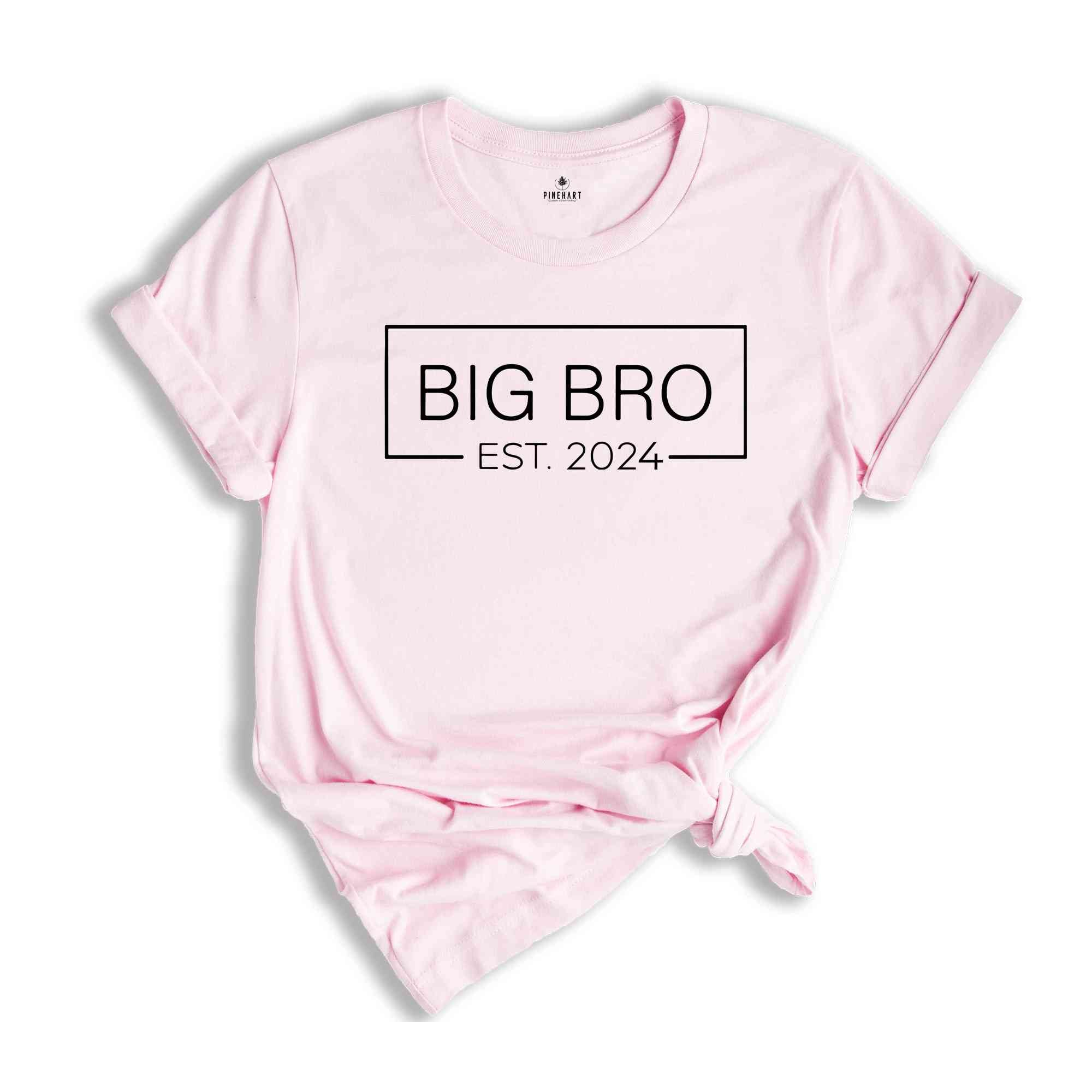 Big Brother Shirt, Big Bro Shirt, Promoted To Big Bro, Big Bro Est 2024, Big Brother Gift, Baby Announcement, Promoted Brother Tee