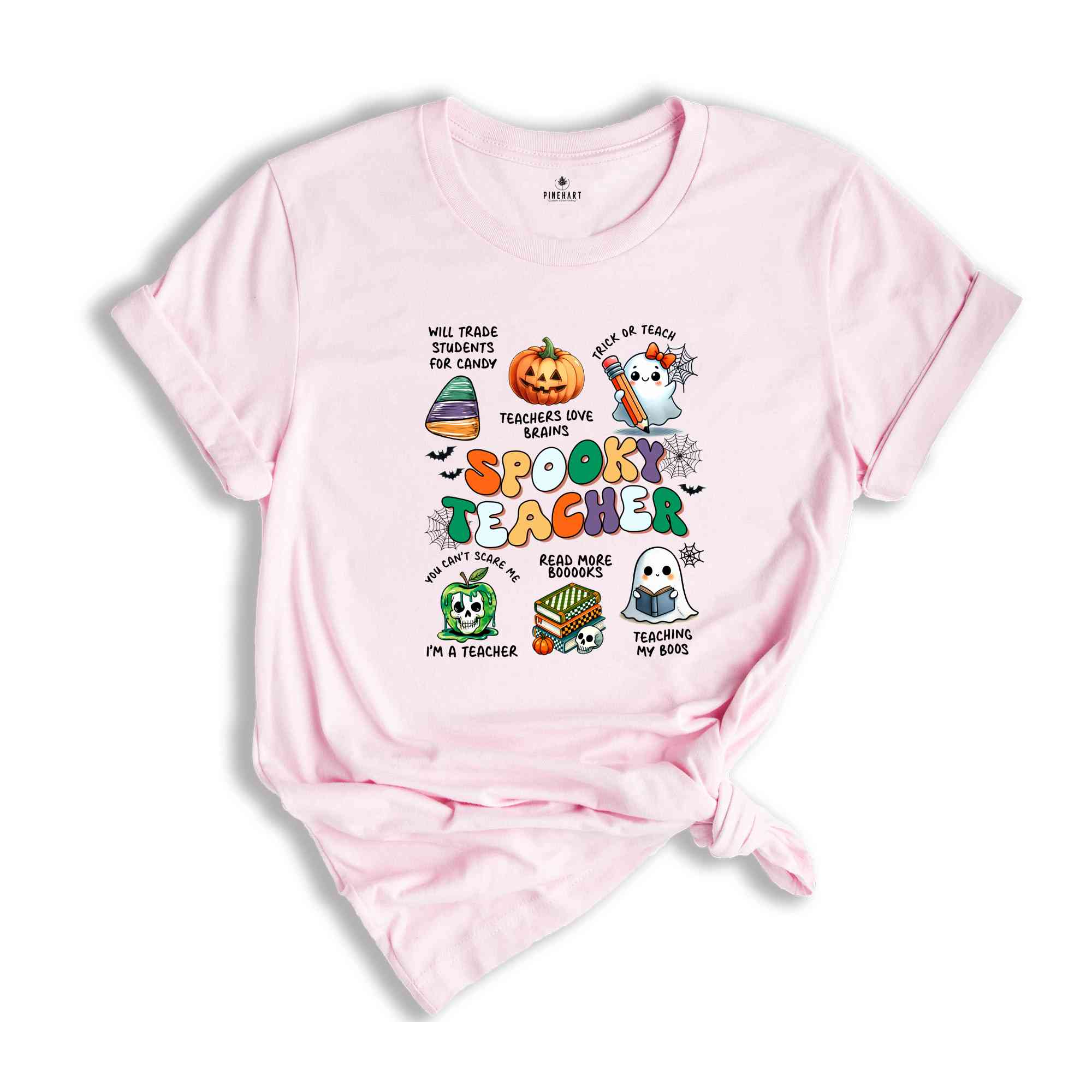 Spooky Teacher Halloween Shirt, Teacher Halloween Shirt, Trick or Teach Little Pumpkin Teaching Boo T-Shirt, Teacher Shirt