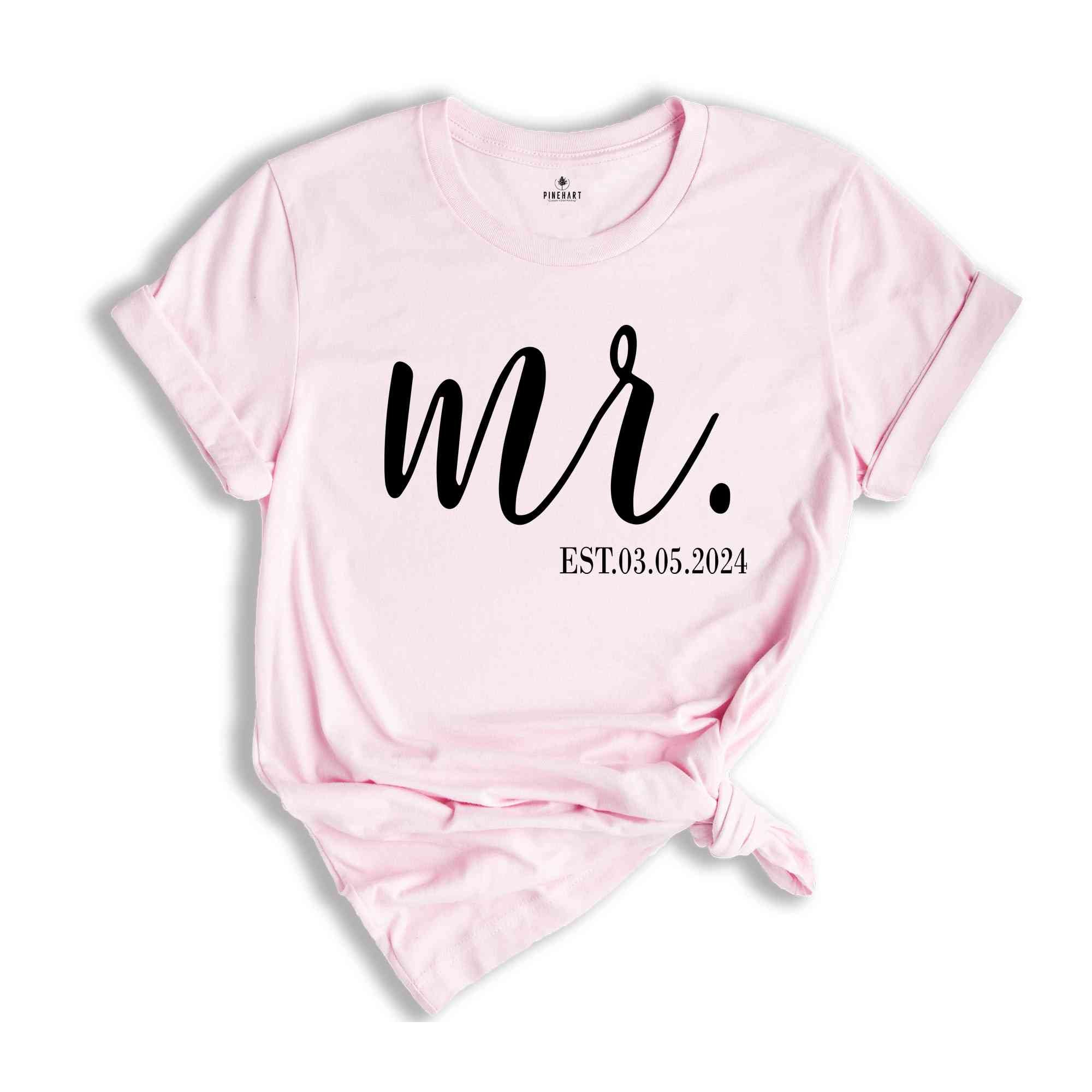 Custom Mr and Mrs Shirt, Custom Couples Shirt, Honeymoon Shirt, Custom Wife Shirt, Wedding Party Shirt, Engagement Shirt, Cute Couple Shirt