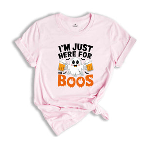 I'm Just Here for the Boos Shirt, Funny Halloween Ghost Shirt, Beer Lover Tee, Drinking Ghost, Halloween Party, Funny ghost Shirt