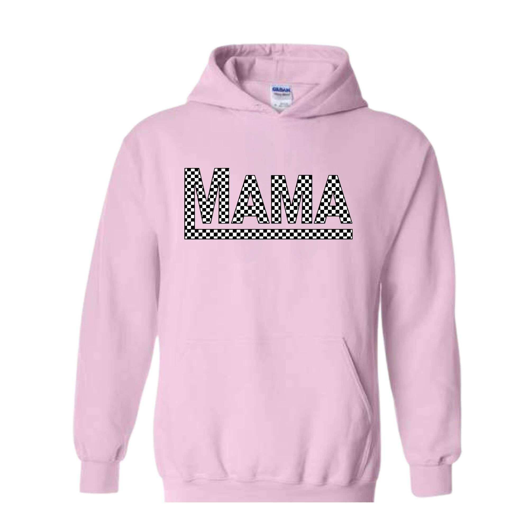 Checkered Mama Sweatshirt, Mom Hoodie, Mother's Day Gift, Cute Mom Hoodie, New Mom Hoodie, Best Mom Hoodie, Grandma Hoodie