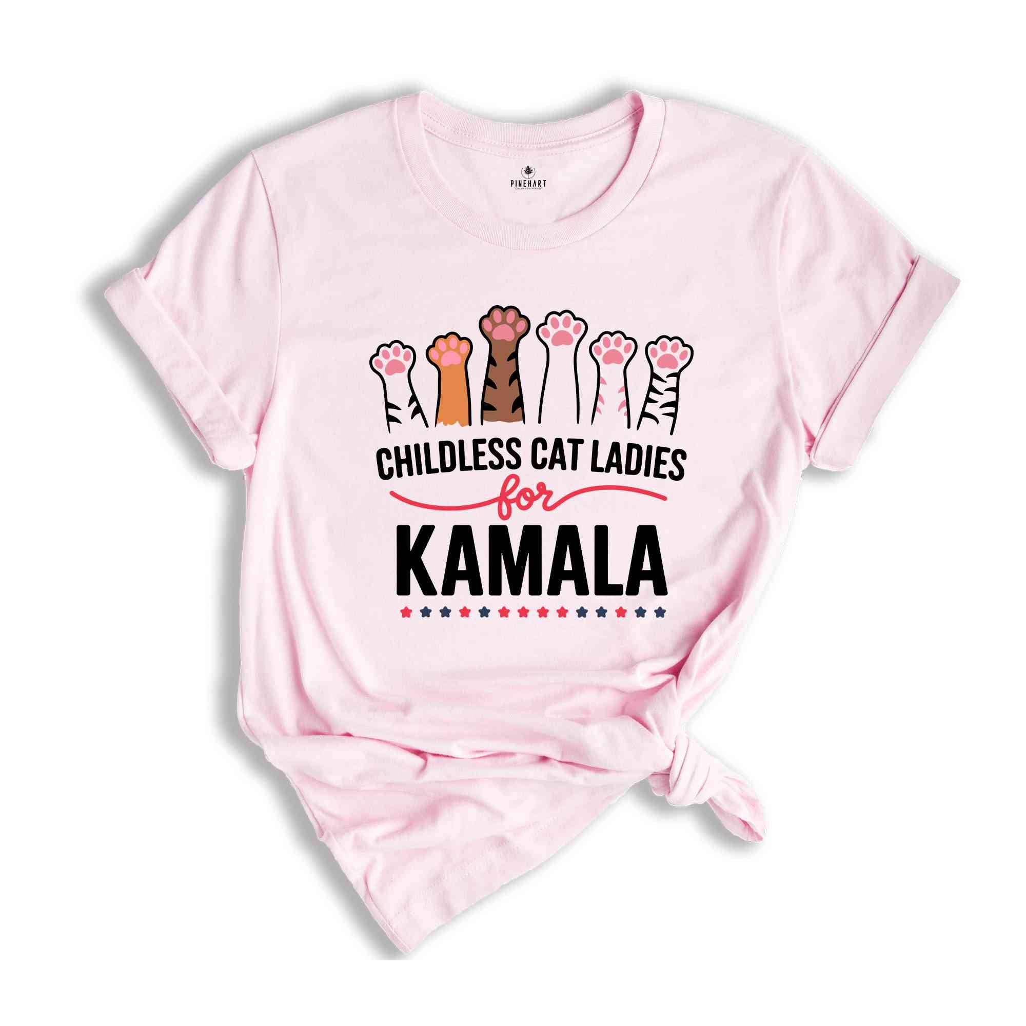 Childless Cat Ladies For Kamala Shirt, Kamala Harris 2024 President Shirt, Cat Mom Shirt, Kamala Rally Shirt, Cat Ladies Kamala Shirt