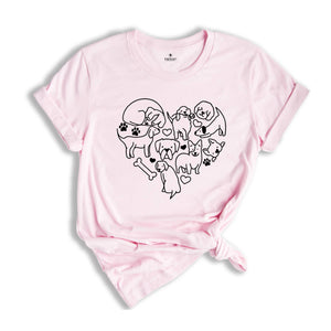 Dog Heart Paw Shirt, Dog Shirt, Paw Dog Shirt, Dog Lover Shirt, Paw Print Shirt, Paw Heart Shirt, Dog Shirt Gifts, Dog Mom Tee