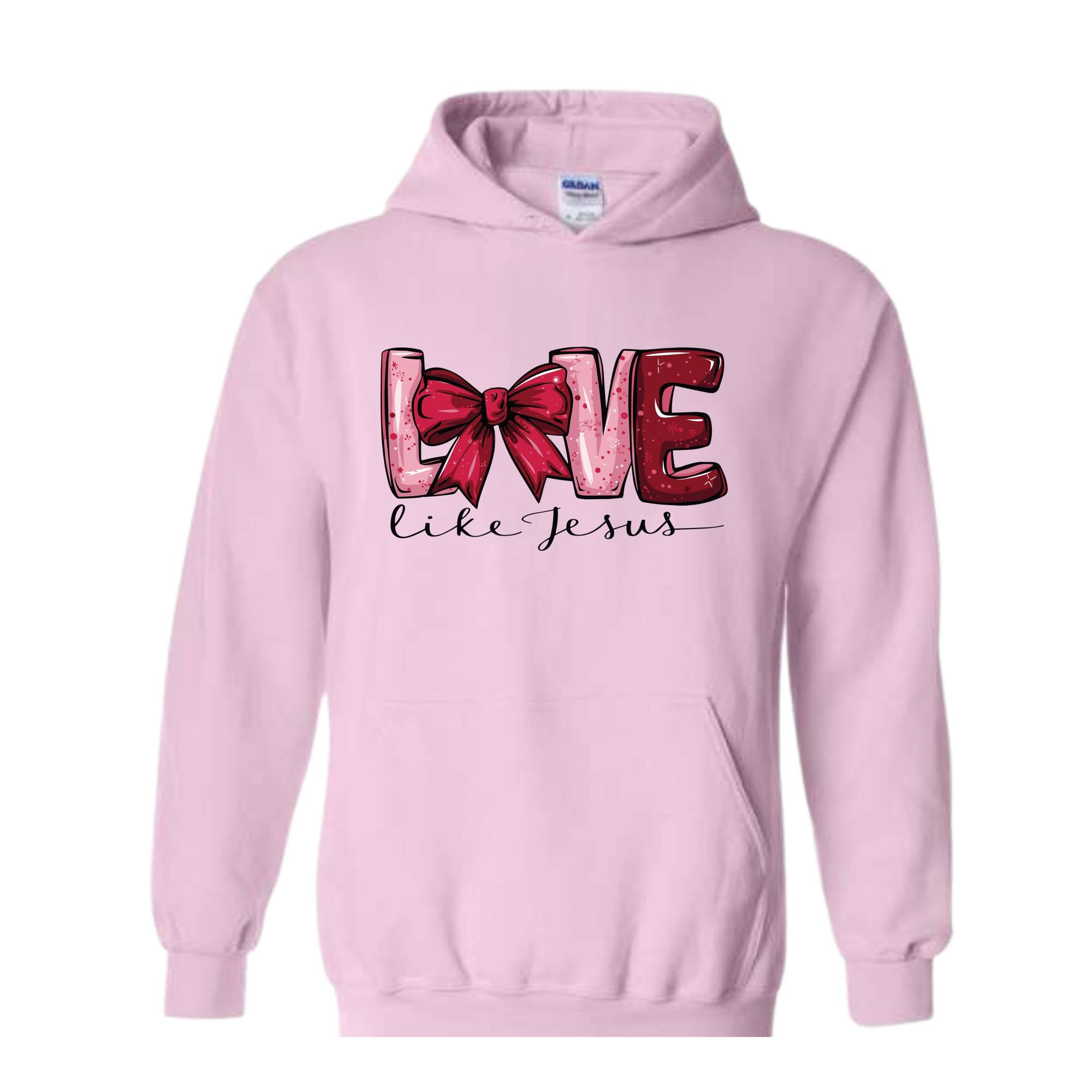 Love Like Jesus Hoodie Christian Valentine Hoodie , Valentine Jesus, Heart Hoodie , Christian Hoodie Gift, Bible Hoodie