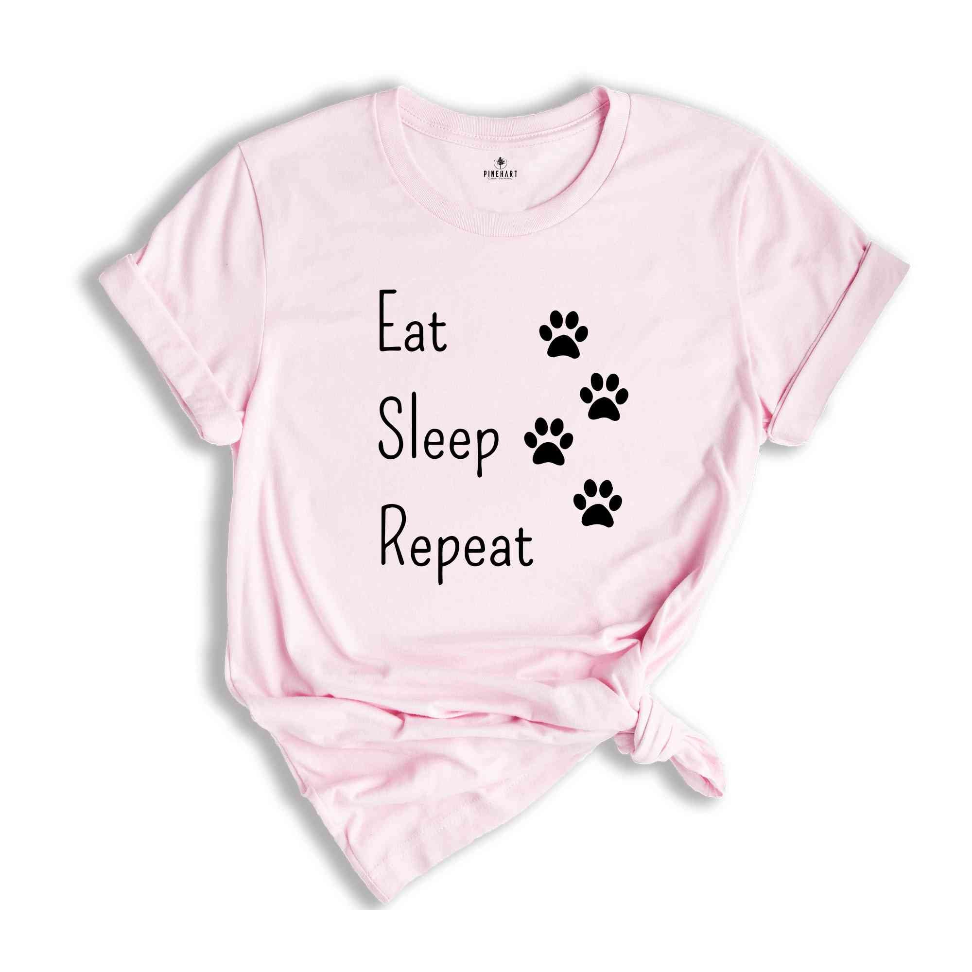 Eat Sleep Repeat Shirt, Cat Shirt, Repeat Shirt, Cute Cat Shirt, Cat Lover Shirt, Funny Cat Shirt, Cat Mom Shirt