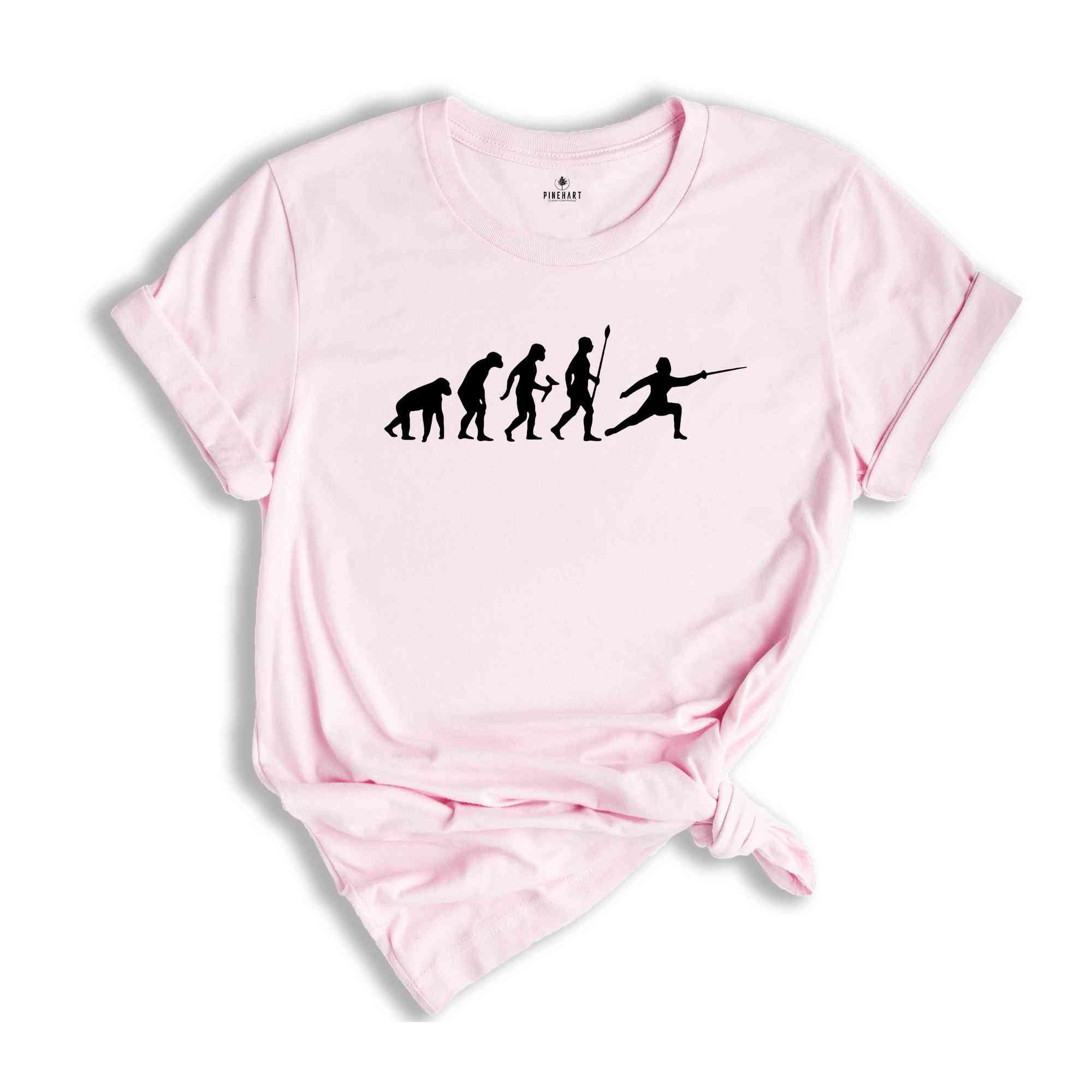 Fencing Evolution Shirt, Fencing Silhouette, Fencing Shirt, Fencing Lover Tee, Fencing Coach Gifts, Fencing Team T Shirt, T-Shirt for Fencer