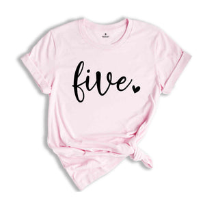 Five Birthday Shirt Girl, 5 Year Old Birthday Gift, Five Birthday Gift, Birthday Party Shirt, Five Year Old Birthday Shirt, Bday Tie Dye