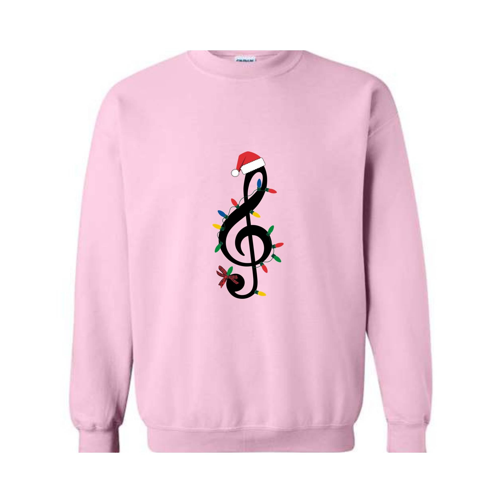 Music Christmas Lights Sweatshirt, Music Lover Hoodie, Instrument Christmas Hoodie, Musician Christmas Hoodie, Music Hoodie