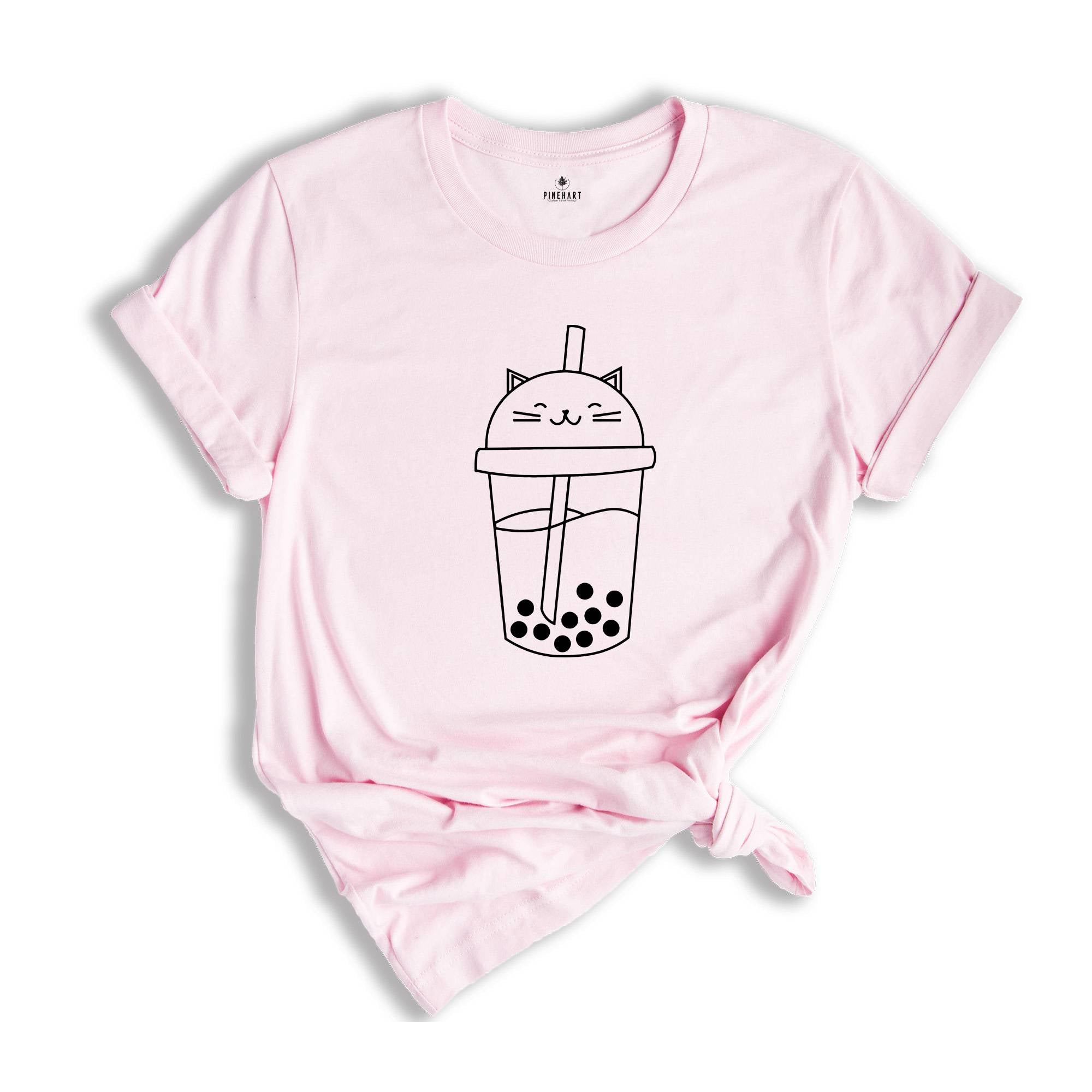 Cat Boba Shirt, Cute Boba Bubble Shirt, Cat Tea Lovers Shirt, Cute Kawaii Shirt, Cat Mom Shirt, Funny Cat Tee