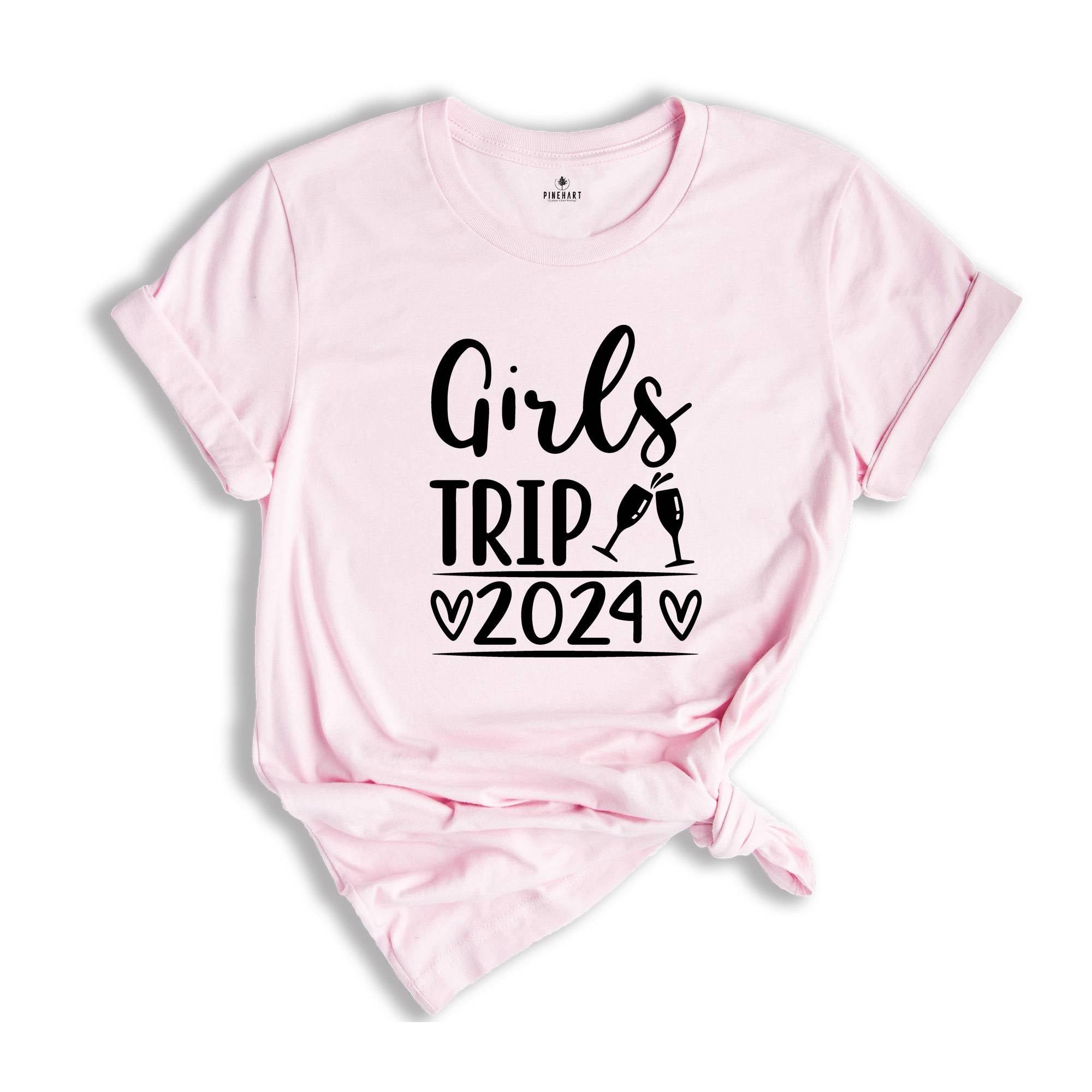 Girls Trip 2024 Shirt, Summer Vacation Tee, Beach Shirt, Cute Trip Shirt, Summer Vibes Gift, Girl Trip Shirt