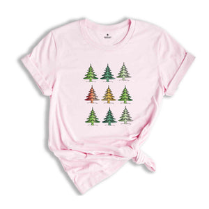 Cute Christmas Trees Shirt, Christmas Spirit Tee, Christmas Party Costume, Christmas Family Tee, 2024 Christmas Gift