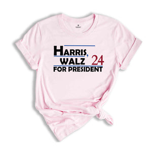 Harris Walz 2024 Shirt, Kamala Harris Shirt, Tim Walz Shirt, Gift for Democrat, Vote Kamala Shirt, Madam President Shirt