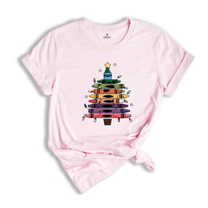 Christmas Crayons Tree Shirt, School Teacher Shirt, Art Teacher Shirt, Cute School Shirt Christmas, Christmas School Shirt, Xmas Teacher Tee