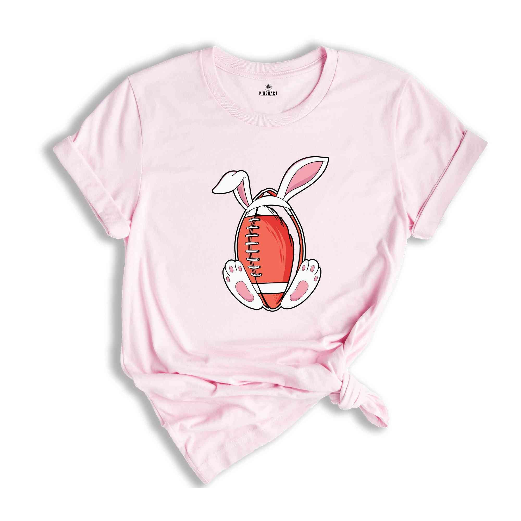 Easter Bunny Football T-Shirt, Easter Football Gift, Football Fan T-shirt, Matching Family Easter Tees, Funny Easter Tees