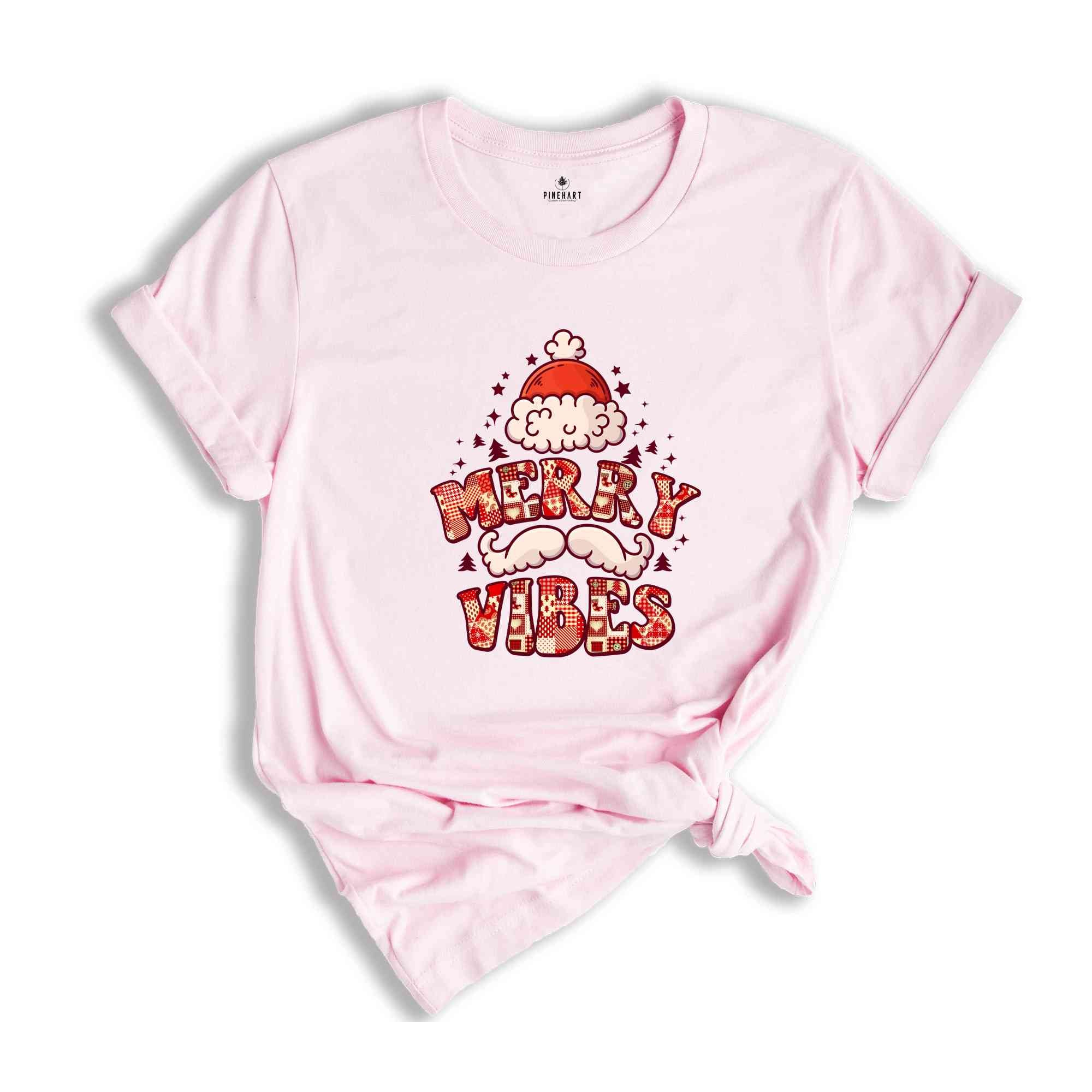 Merry Vibes Shirt, Christmas Shirt, Christmas Tree Shirt, Cute Christmas Shirt, Christmas Party Shirt, Christmas Gift, Holiday Shirt