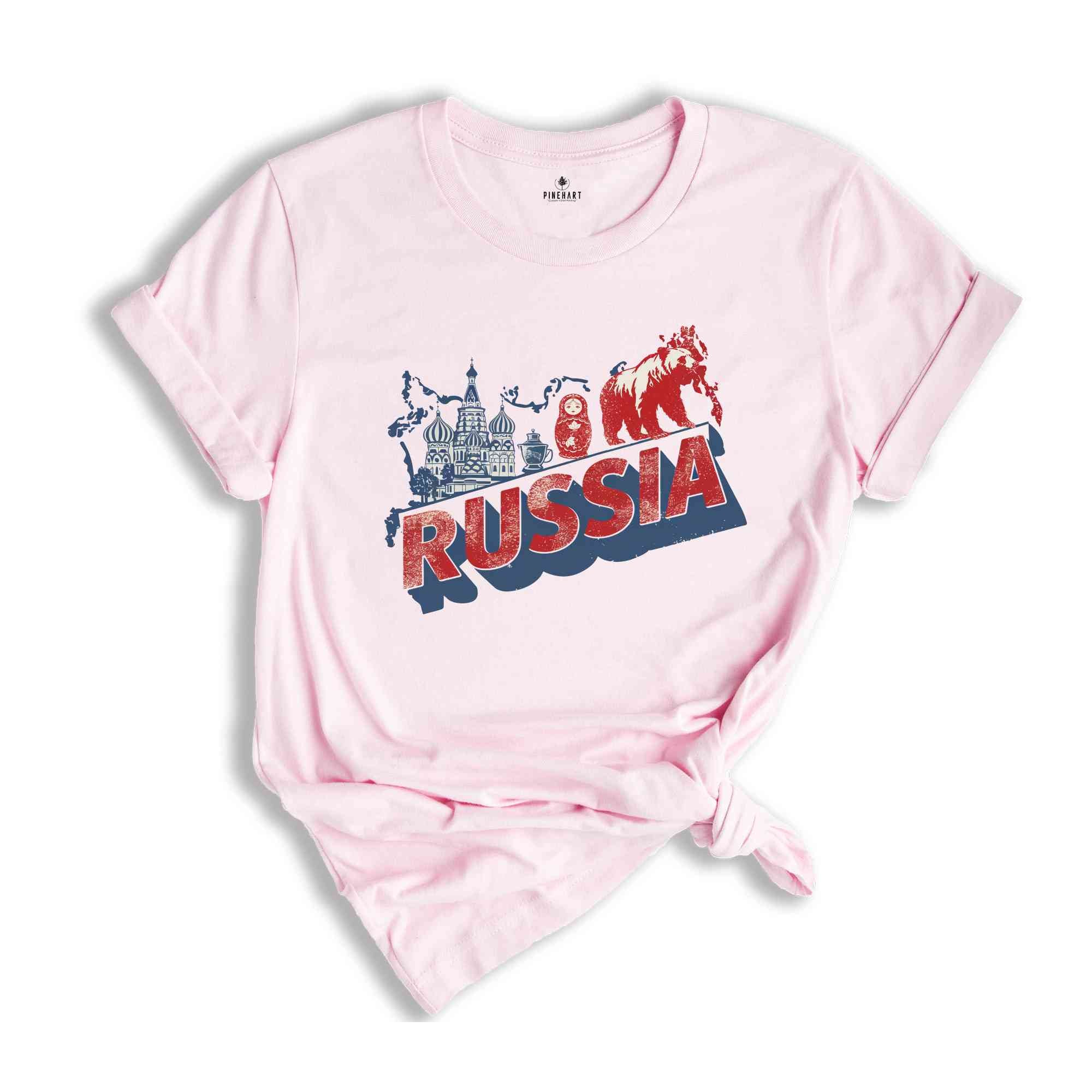 Retro Russia Shirt, Russia Travel Shirt, Country Travel Shirt, Shirt For Traveler, Travel Lover Gift, Travel Tee, Trip Shirt