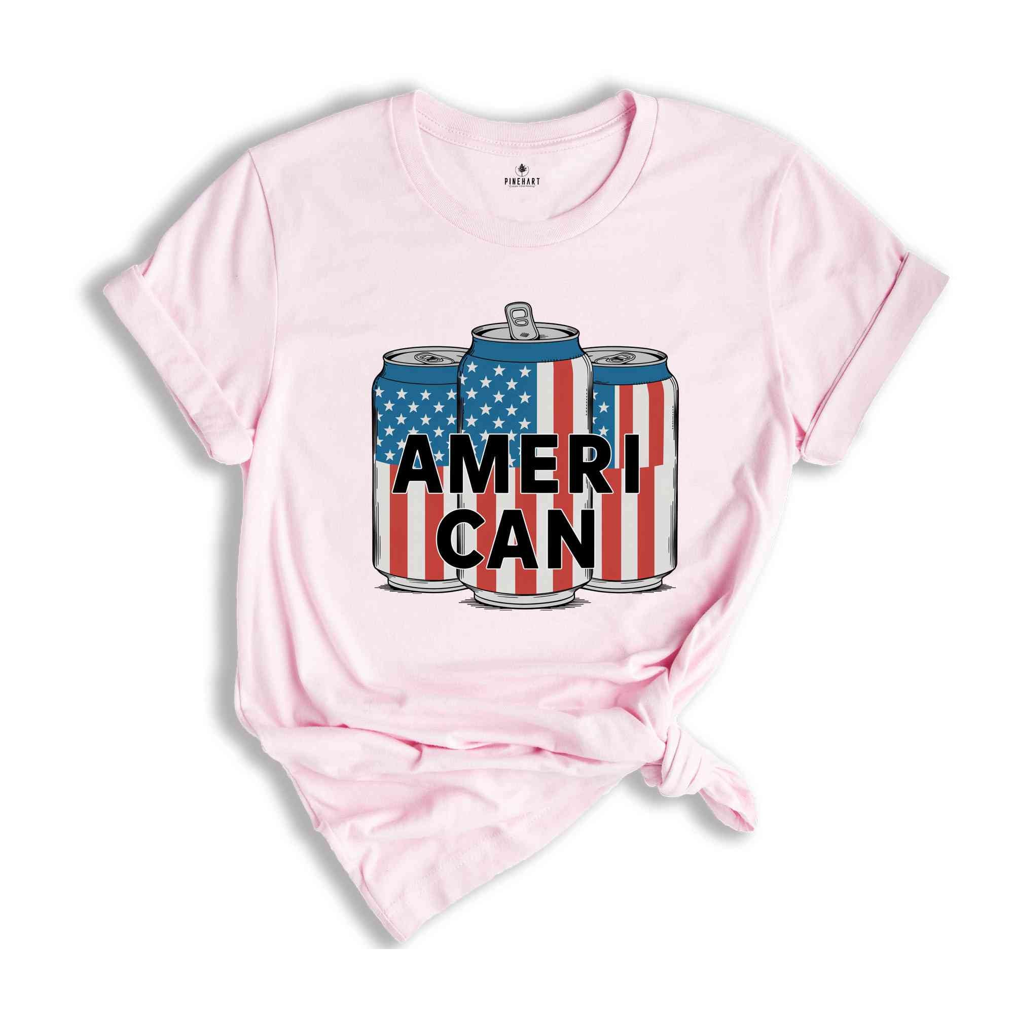 Ameri Can Shirt, 4th of July Shirt, American Flag Tshirt, Red White And Blue Shirt, freedom Gift Shirt