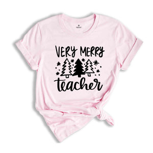 Verry Merry Teacher Shirt, Christmas Teacher Shirt, Teacher Gift, Christmas Shirt, Christmas Gift, Christmas Party Shirt, New Year Shirt