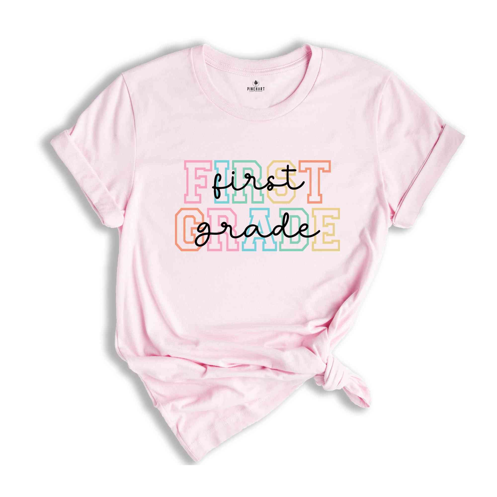 First Grade Shirt, 1st Grade Shirt, First Grade Teacher Shirt, Grade Rainbow Shirt, Teacher Gift, Kids First Grade Tee, Back To School