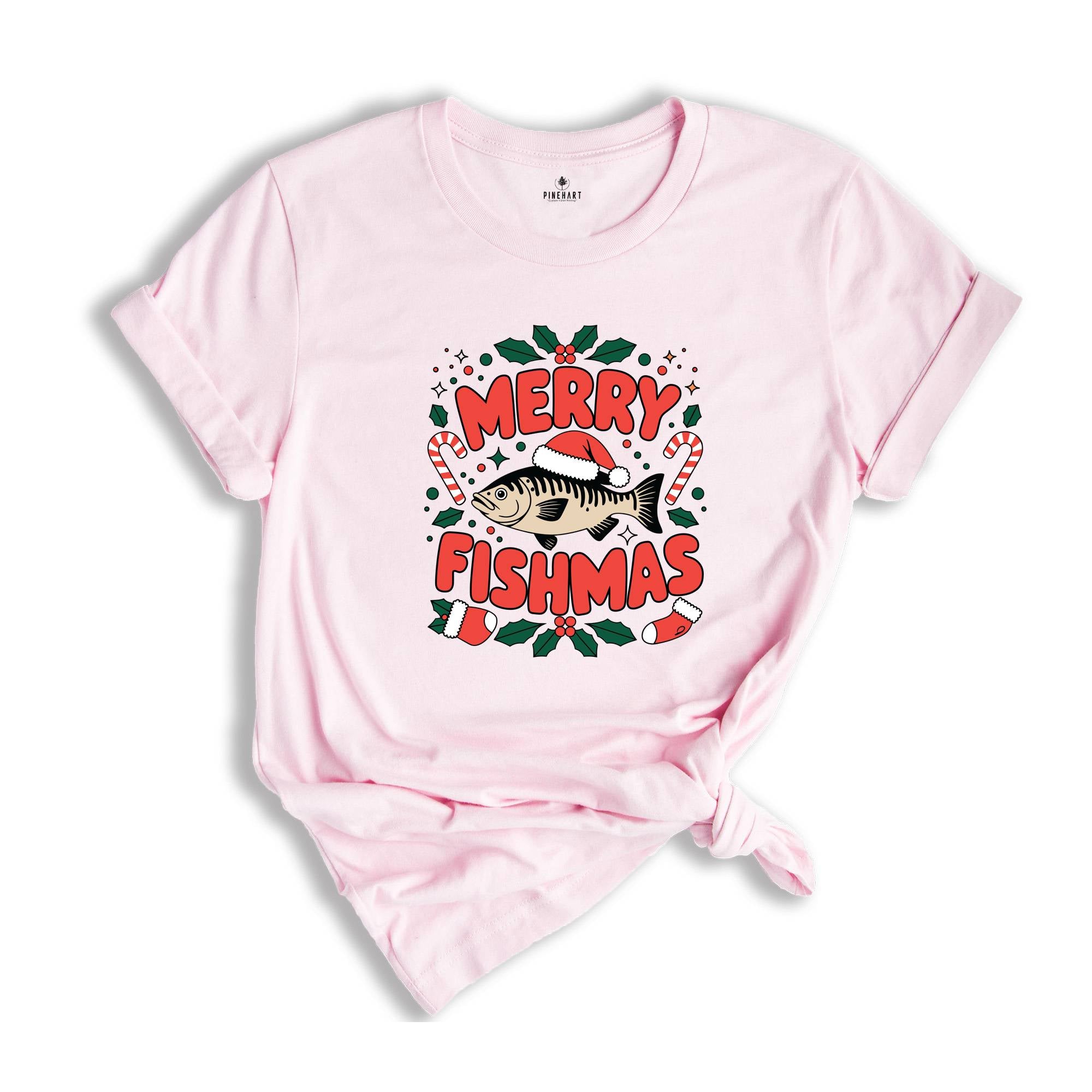 Merry Fishmas Shirt, Fish Christmas Shirt, Fishing Lover Shirt, Christmas Gift, Fisher Christmas Shirt, Dad Christmas Shirt, Fishing Shirt