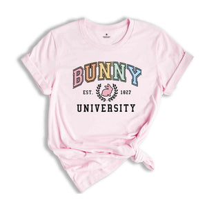 Bunny University Shirt, Easter Bunny Shirt, Easter Vibes Shirt, Egg Hunting Shirt, Easter University, Easter Day Shirt