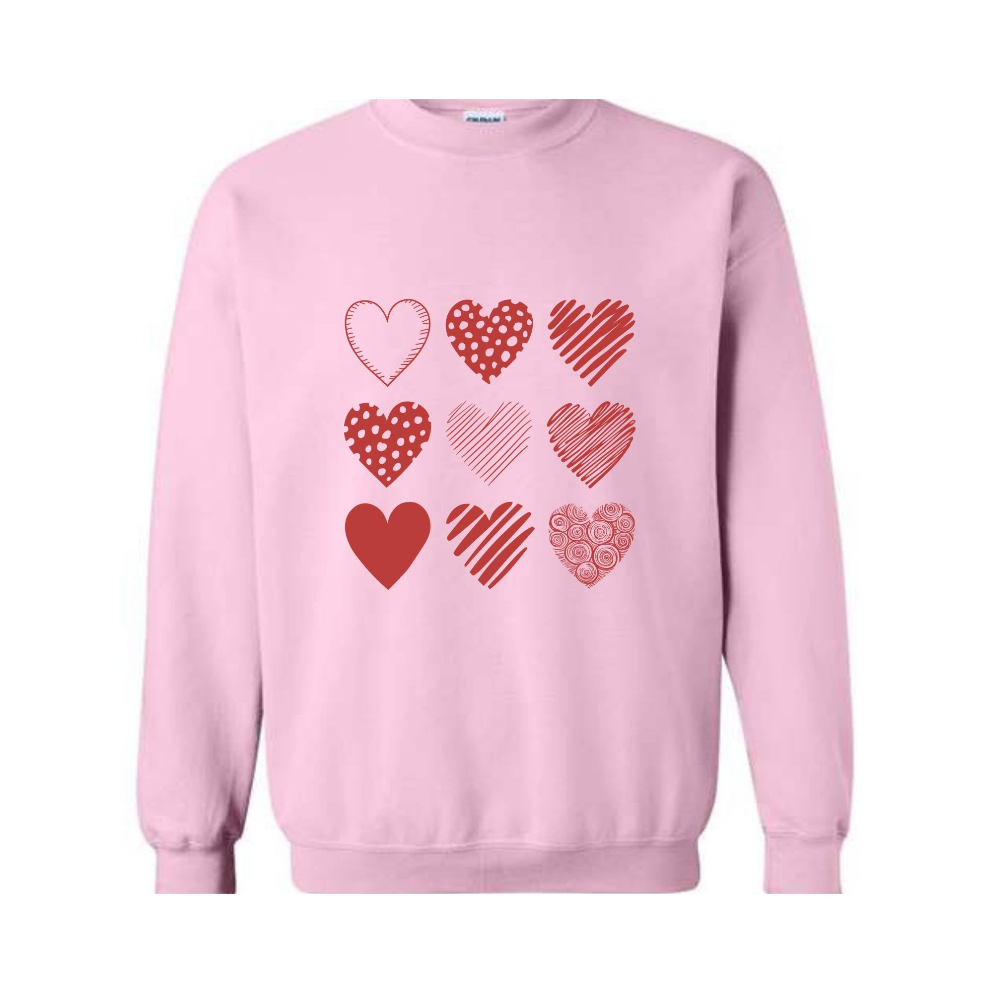 Cute Valentine Hearts Sweatshirt, Valentines Day , Valentine , Cute Valentine Gift, Cute Valentines Gift