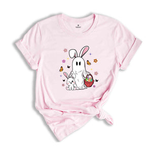 Cute Ghost Bunny Shirt, Ghost Rabbit Shirt, Happy Easter Day, Easter Day Shirt, Easter Day Gift, Rabbit Lover Shirt, Spring Easter Shirt