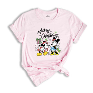 Mickey Christmas Shirt, Mickey Mouse Shirt, Mickey And Minnie Christmas Shirt, Christmas Couple Shirt, Mickey Family Shirt