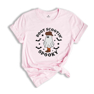 Boot Scootin Spooky Shirt, Cowboy Ghost Shirt, Cute Ghost Shirt, Western Halloween Shirt, Ghost Face Shirt, Spooky Season Shirt