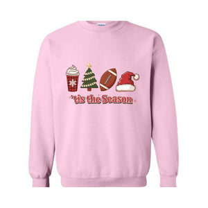 Tis the Season Sweatshirt, Christmas Sweat, Funny Christmas Sweater, Football Sweatshirt