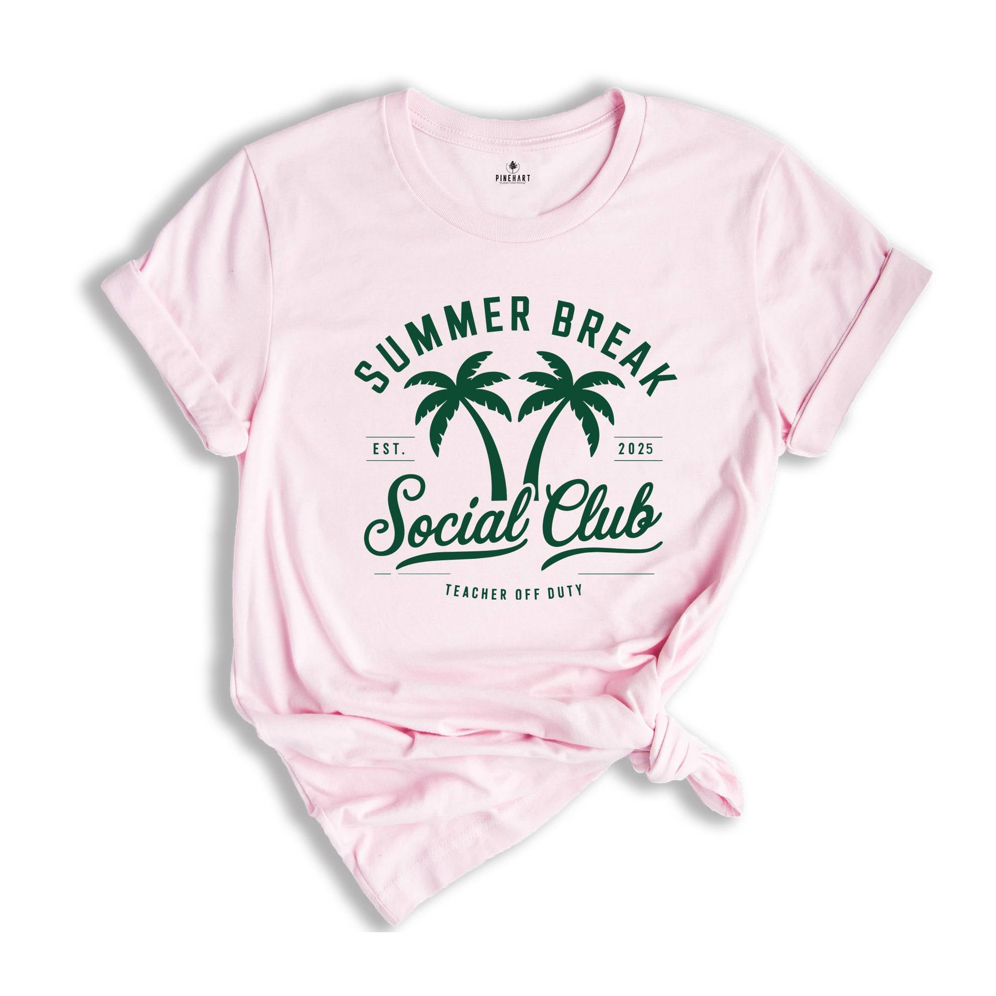 Summer Break Social Club Shirt, Last Day of School T-Shirt, Teacher Off Duty Tee, End of Year Gift, Vacation Shirt, Teacher Shirt