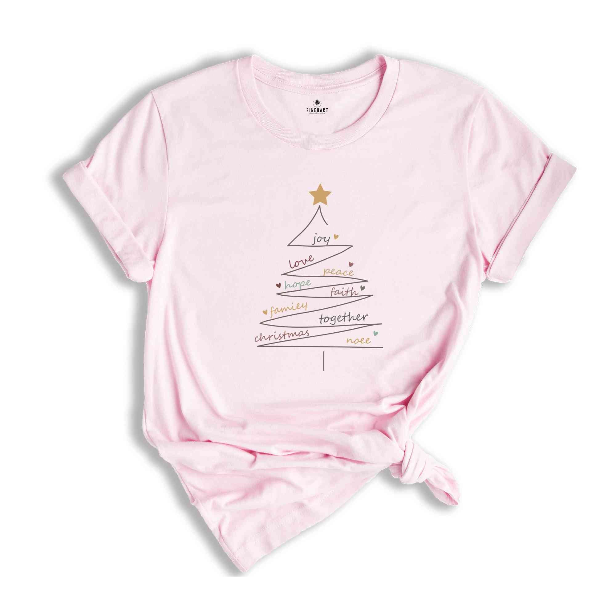 Joy Love Tree Shirt, Christmas Tree Shirt, Trendy Merry Shirt, Christmas Shirt, Holiday Shirts, Christmas Gift, Cute Holiday Shirts