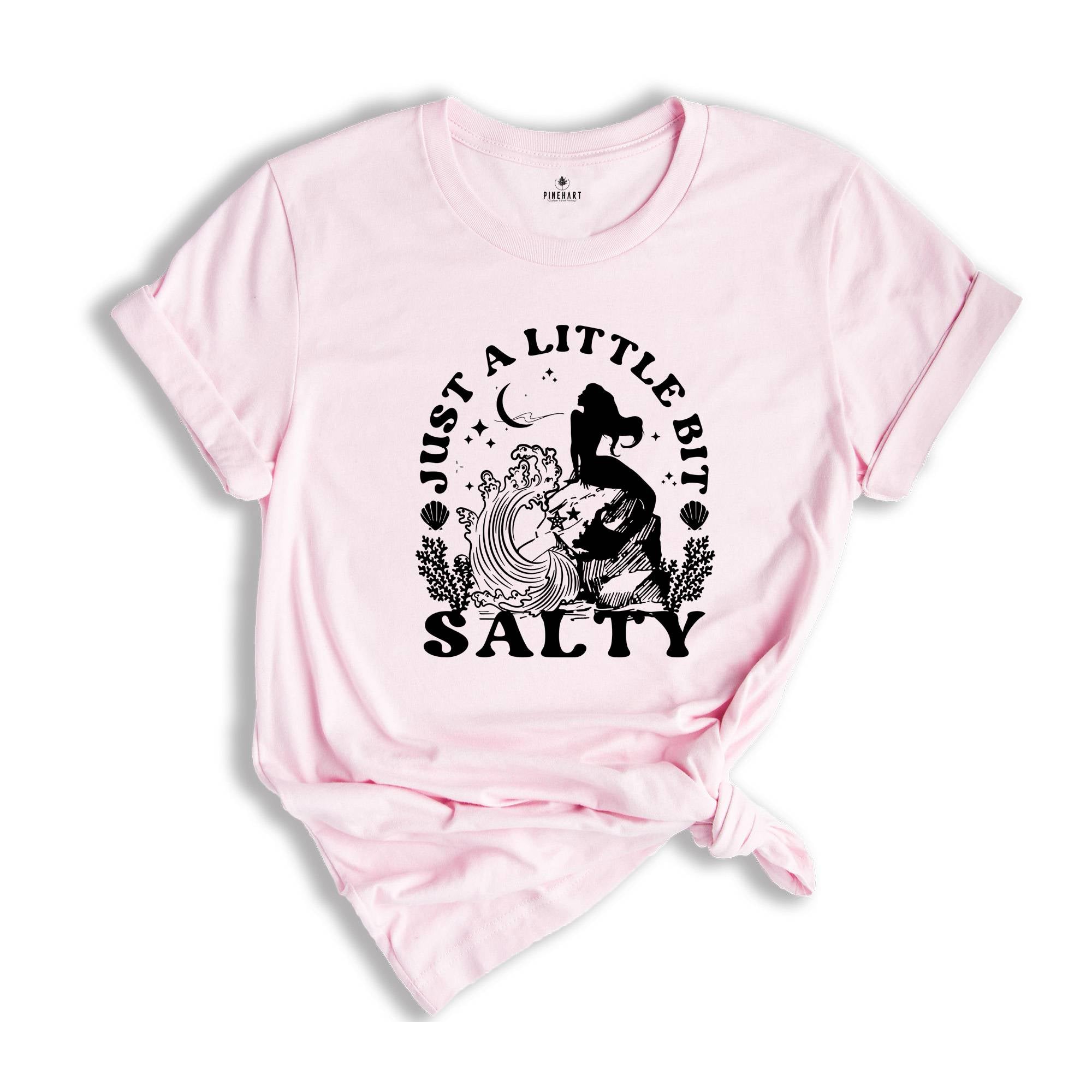 Just a Little Bit Salty Shirt, Funny Mermaid Squad Shirt, Mermaid Party T-Shirt, Mermaid Birthday T Shirt, Bridal Party Shirt, Girls Mermaid