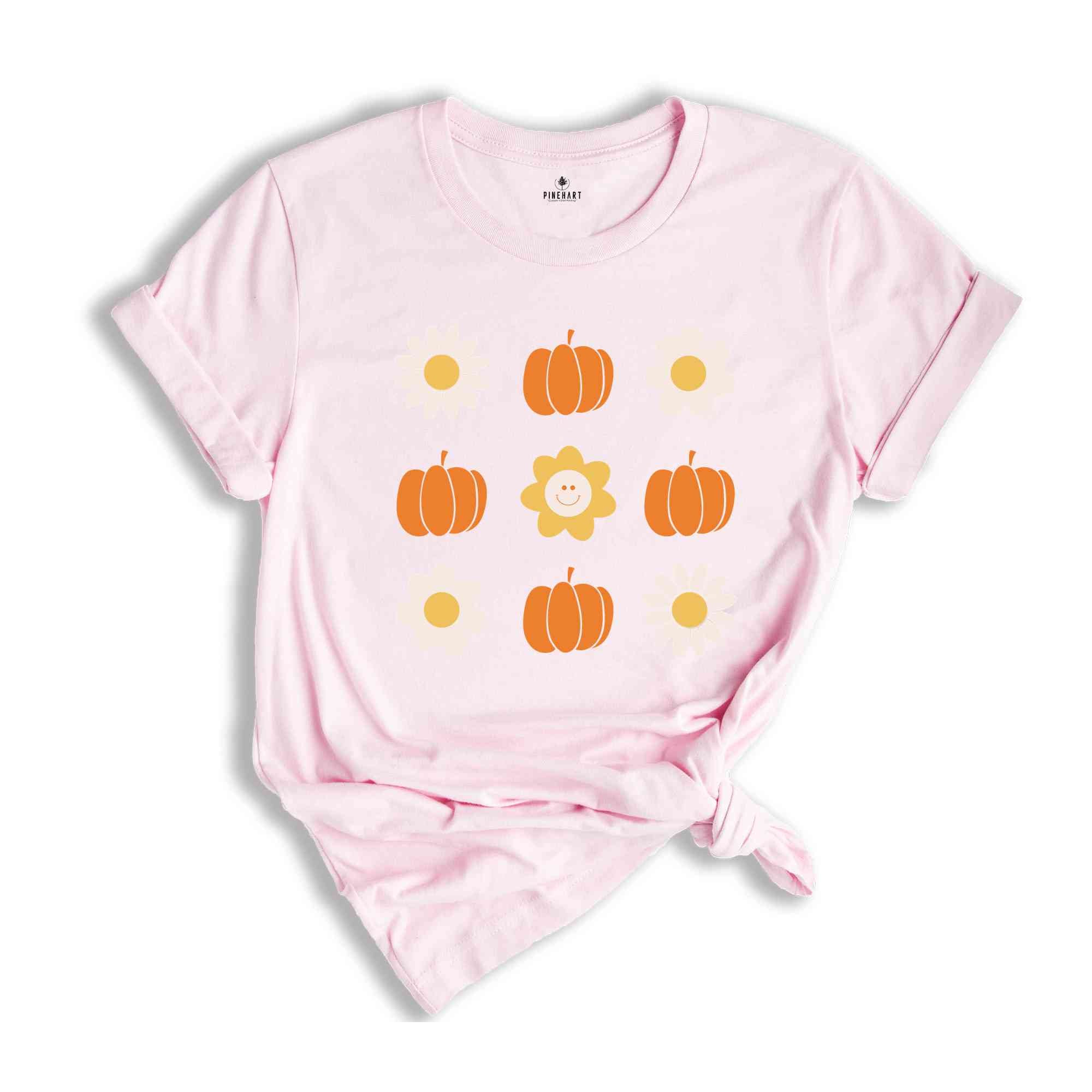 Fall Pumpkin Sunflower T-Shirt, Thanksgiving Shirt, Fal Shirt, Autumn Shirt, Pumpkin Lover Shirt, Floral T-Shirt