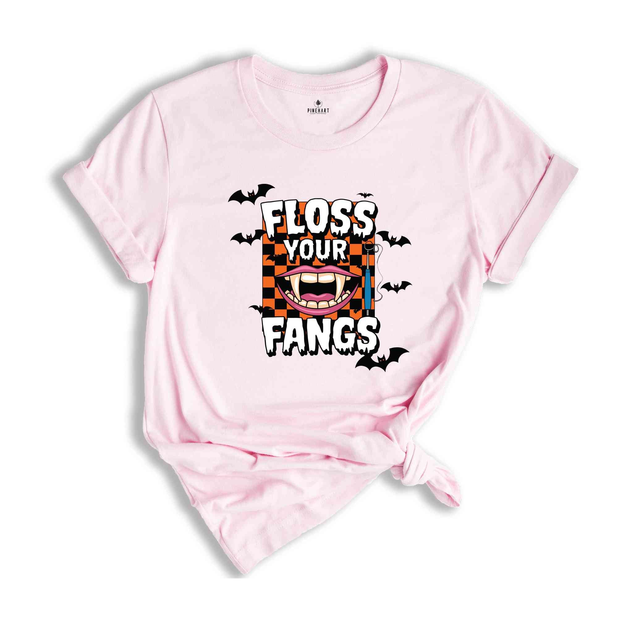 Floss Your Fangs T-Shirt, Dental Halloween Shirt, Funny Dental Shirt, Halloween Gifts For Dentists, Spooky Season Tee