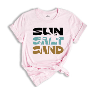 Sun Sand Salt T-Shirt, Vacation Shirt, Beach Shirt, Summer Vacation Tee, Palm Tree Summer Shirts, Vacation Matching Shirts