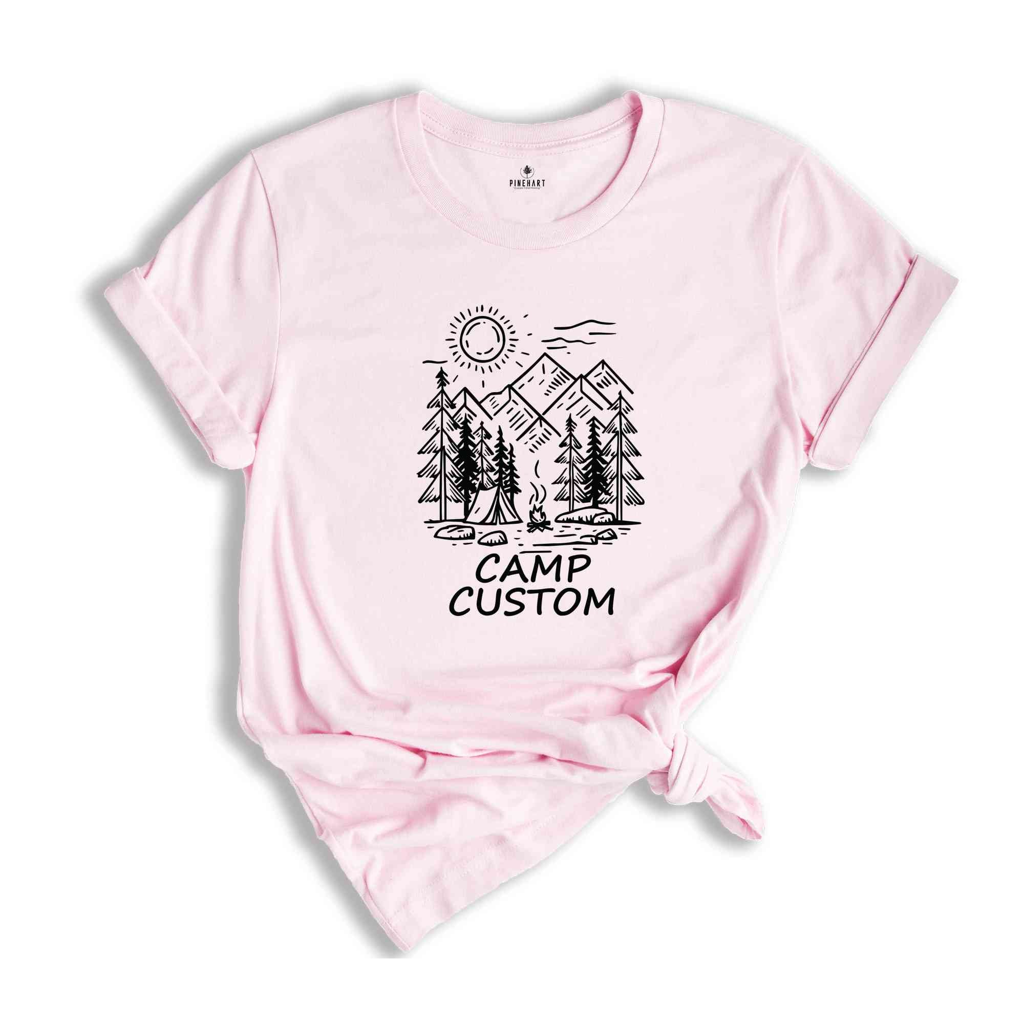 Custom Camp Shirt, Camping Shirt, Camping Friend Gift, Summer Shirt, Group Trips Shirt, Family Camp Shirt