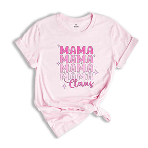 Mama Claus Shirt, Retro Christmas Shirt, Christmas Shirt, Christmas Gift, Mom Shirt, Pink Christmas, Pink Mama Shirt