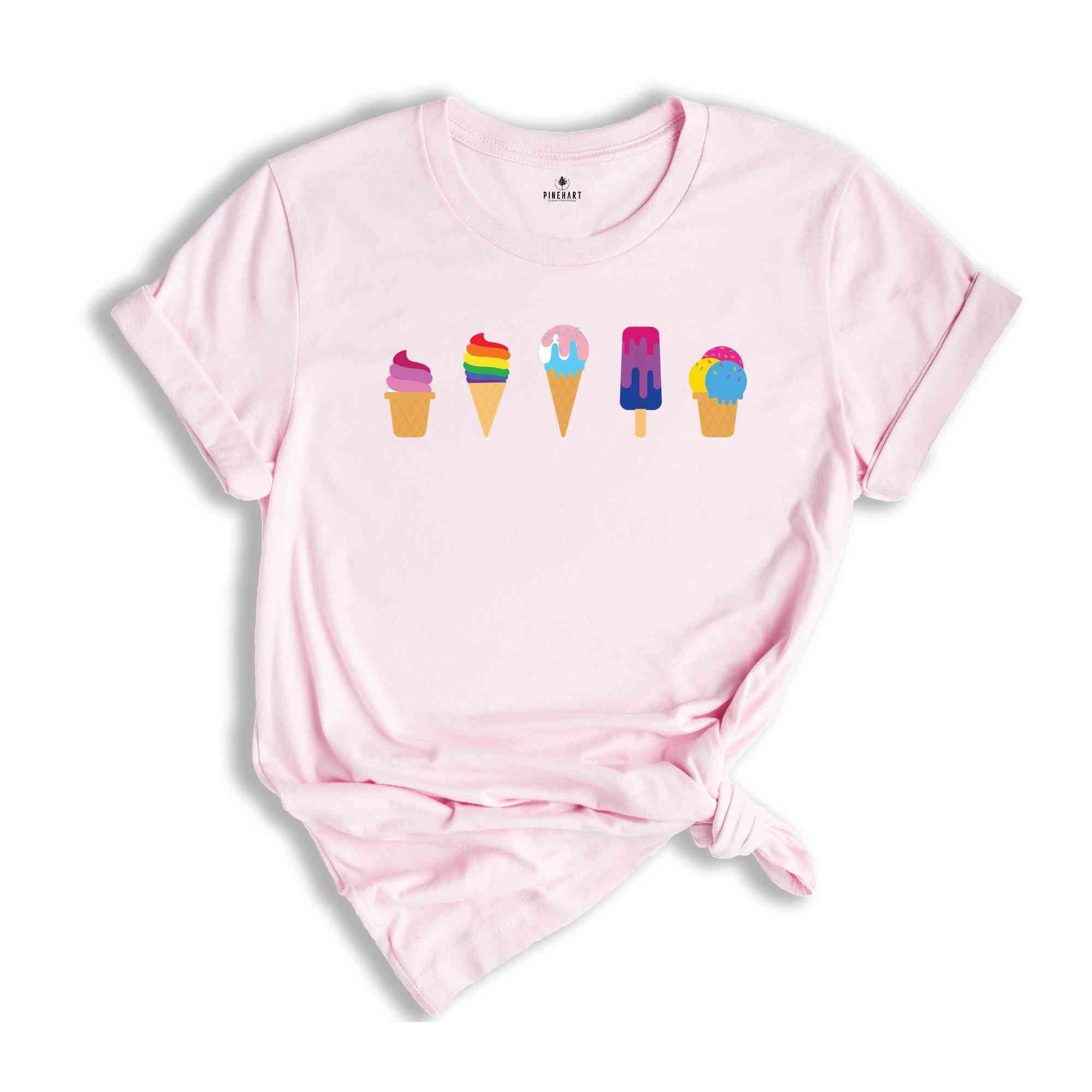 Gay Ice Cream Shirt, LGBTQ Shirt, Pride Month Shirt, Gay Shirt, Lesbian Shirt, Gay Rainbow Shirt, Pride Shirt, LGBTQ Shirt, Rainbow Shirt