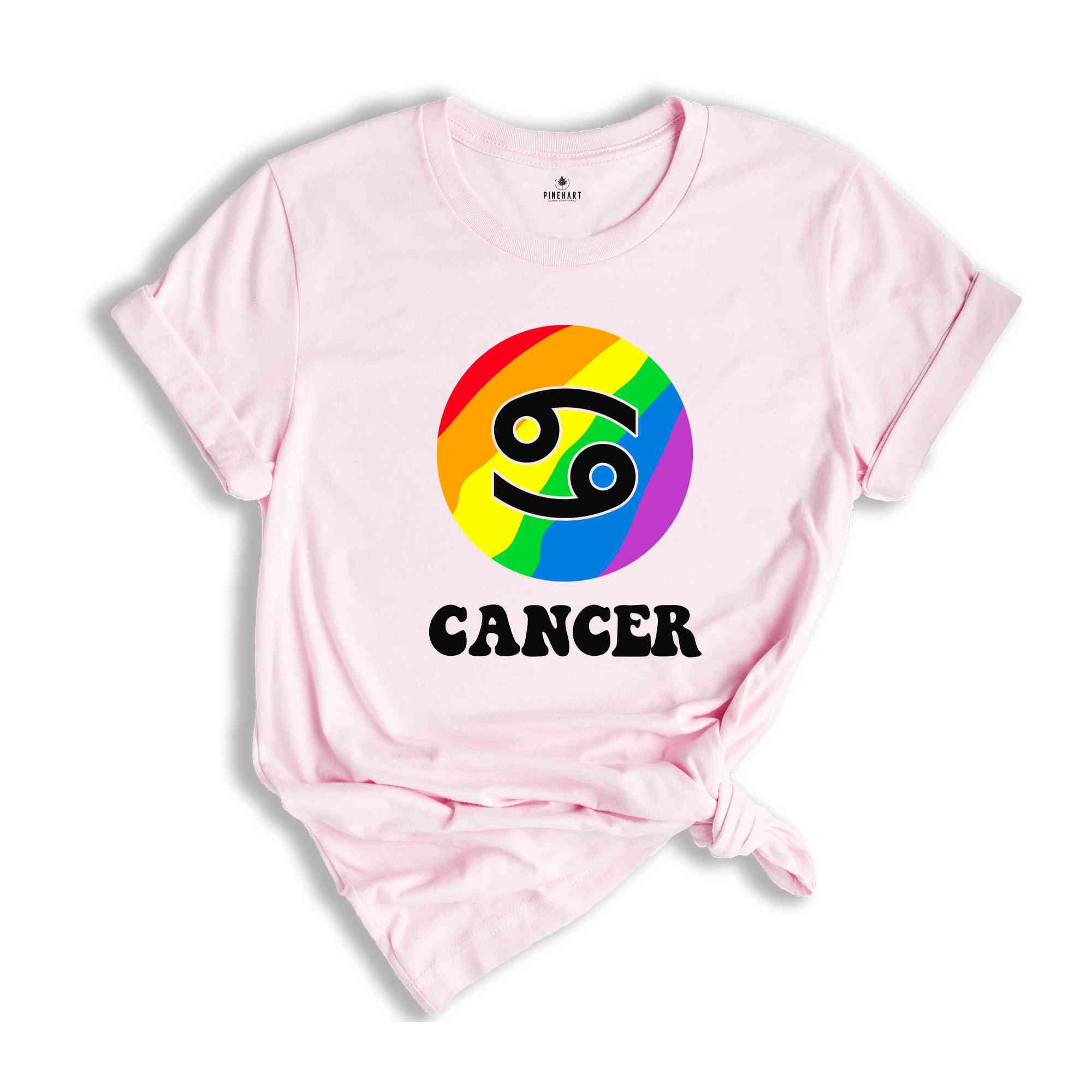 Cancer LGBT Shirt, Zodiac Sign Shirt, Cancer Birthday Shirt, LGBTQ Pride Shirt, Pride Month Shirt, Rainbow Shirt, Zodiac Tshirt