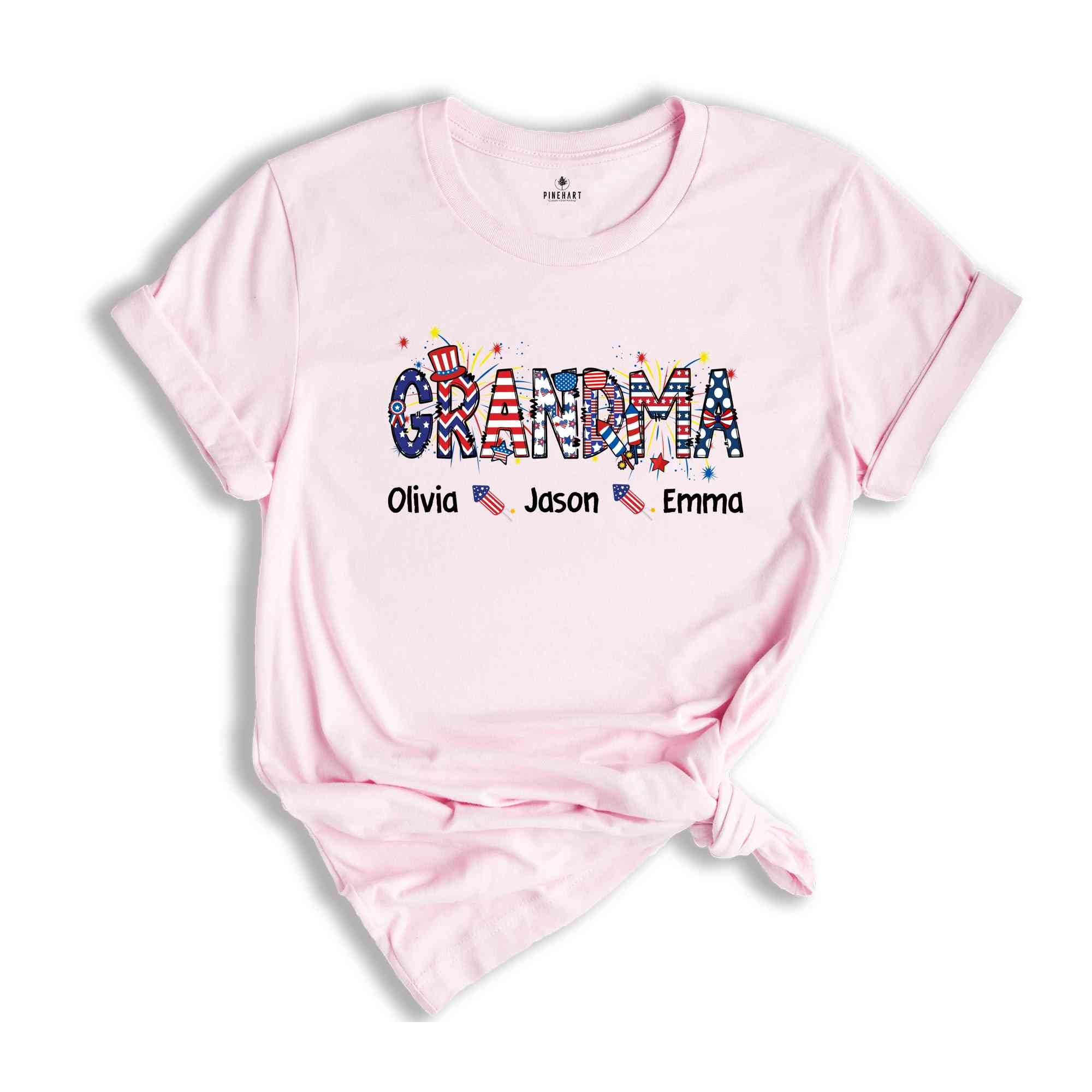 Custom Grandma Shirt, Custom 4th Of July Shirt, Independence Day Shirt, Gift For Grandma, Personalized Grandma Shirt, Republican Shirt