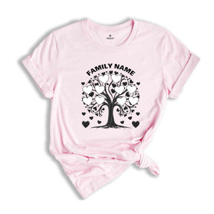 Custom Family Tree Shirt, Trendy Family Shirt, Cute Tree Shirt, Gift For Grandma, Family Tree Shirt, Hearts Shirt